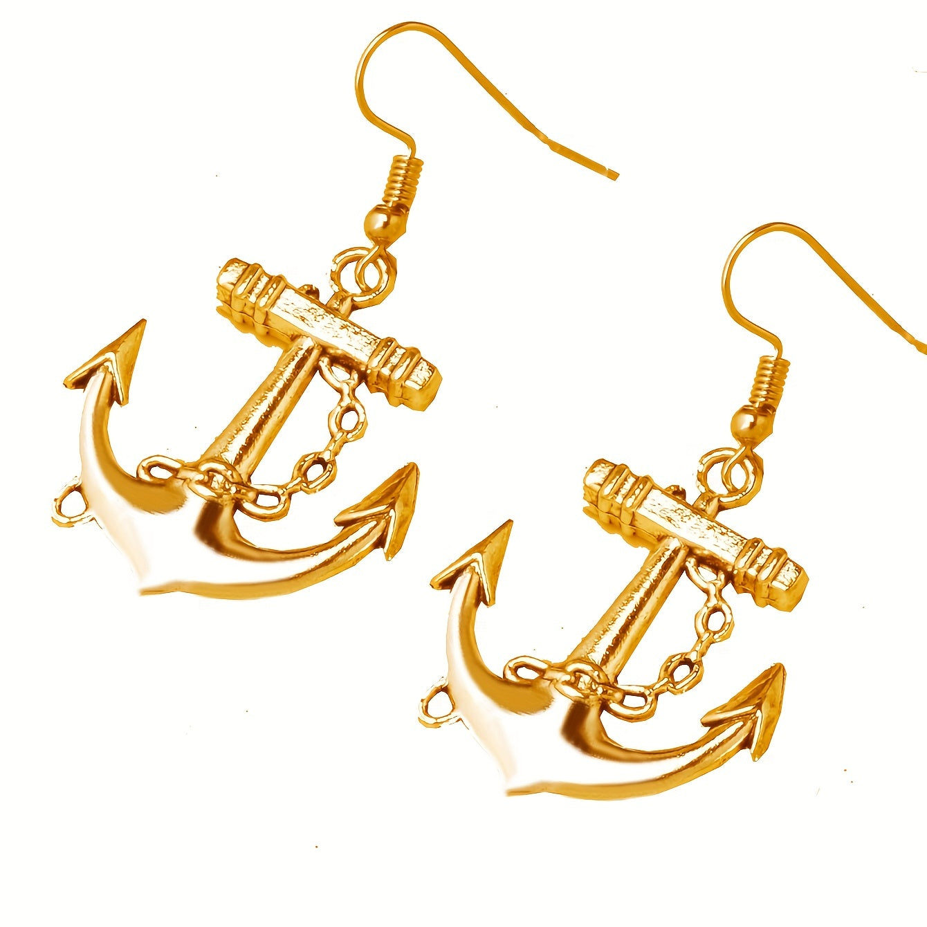 Vintage-Inspired Boat Anchor Dangle Earrings - Unique Creative Personality Gift for Women - Zinc Alloy Jewelry with Exquisite Details and Durable Construction