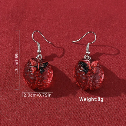 Creative Red Organ Heart Design Dangle Earrings Y2K Punk Style Resin Jewelry Creative Thing Match Daily Outfits Pick One U Prefer