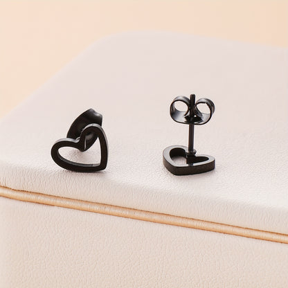 NEWMJJEWELRY 316 Stainless Steel Heart Stud Earrings - Elegant & Cute, Perfect for Daily Wear and Special Occasions like Weddings, Valentine'S Day, Daily Wear Earrings|Chic Earrings|Durable Earring