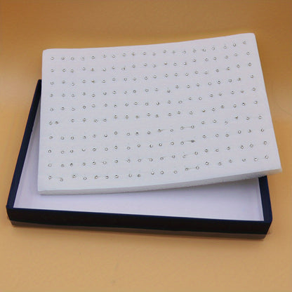 Large Set of 100 Pairs of Randomly Mixed Colorful Rhinestones Simple Fashion Shiny Plastic Glue Needle Earrings